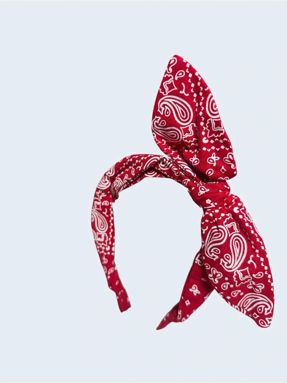 Red Bandana Knot Headband NWOT